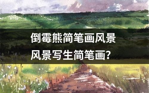 倒霉熊简笔画风景 风景写生简笔画？