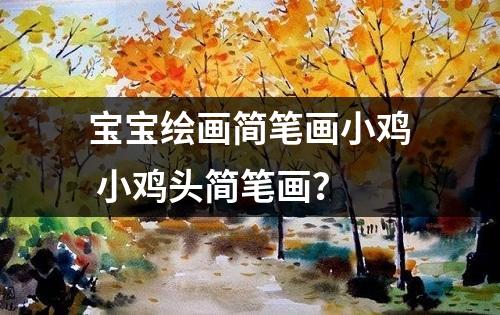 宝宝绘画简笔画小鸡 小鸡头简笔画？