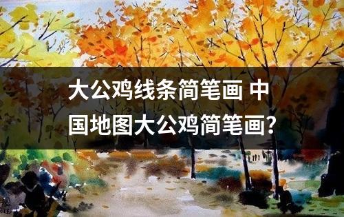 大公鸡线条简笔画 中国地图大公鸡简笔画？