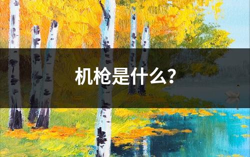 机枪是什么？