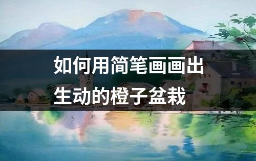 如何用简笔画画出生动的橙子盆栽