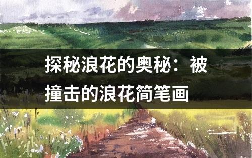 探秘浪花的奥秘：被撞击的浪花简笔画