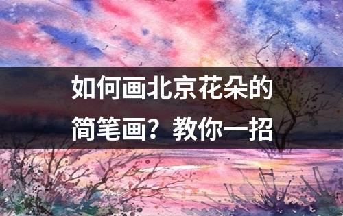 如何画北京花朵的简笔画？教你一招