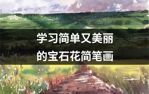 学习简单又美丽的宝石花简笔画