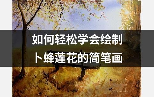 如何轻松学会绘制卜蜂莲花的简笔画