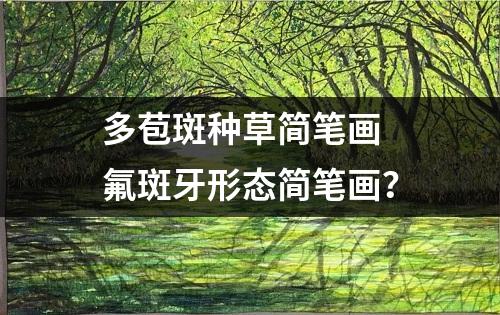 多苞斑种草简笔画 氟斑牙形态简笔画？