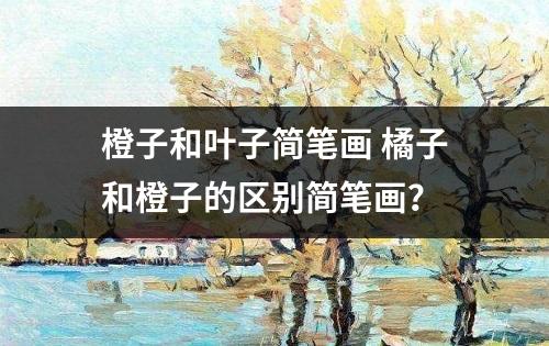 橙子和叶子简笔画 橘子和橙子的区别简笔画？