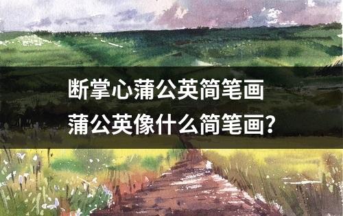 断掌心蒲公英简笔画 蒲公英像什么简笔画？