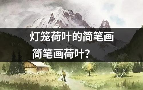 灯笼荷叶的简笔画 简笔画荷叶？