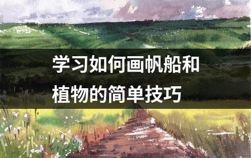 学习如何画帆船和植物的简单技巧