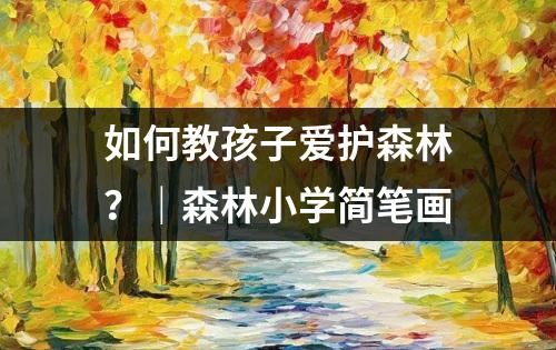 如何教孩子爱护森林？｜森林小学简笔画