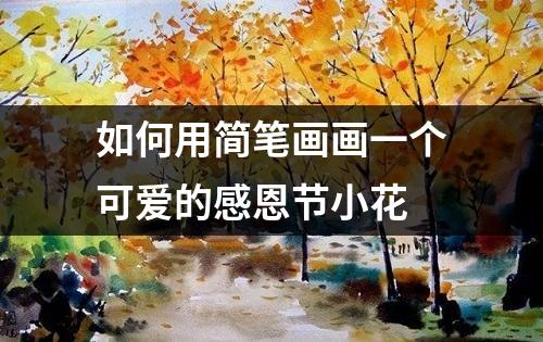 如何用简笔画画一个可爱的感恩节小花