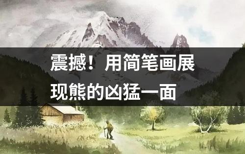 震撼！用简笔画展现熊的凶猛一面