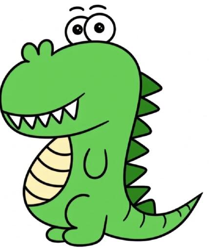 恐龙简笔画3-6岁霸王龙,恐龙简笔画彩色