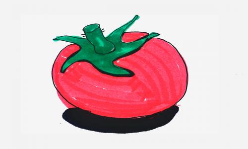 9岁美术画图解大全 实用小学生彩色简笔画西红柿怎么画