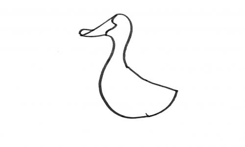 儿童画图片欣赏 小鸭子的画法图解教程