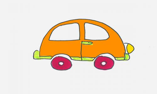 轿车简笔画教程 怎么画儿童画交通工具