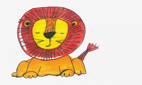 四年级幼儿学画图解大全 超简单简笔画狮子怎么画