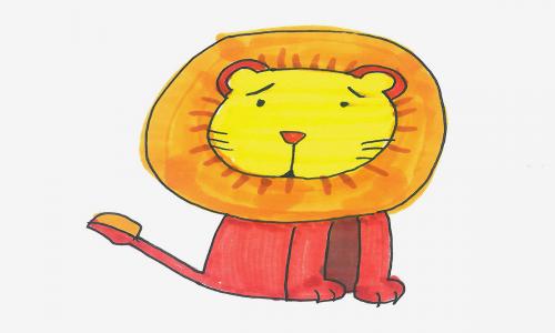 4～6岁手绘画入门 创意简笔画狮子怎么画