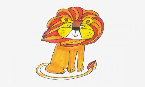 10岁画画 可爱简笔画狮子的画法