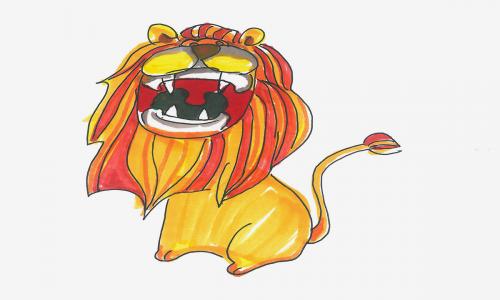 六年级儿童画画详细过程大全 简单小学生彩色简笔画狮子怎么画