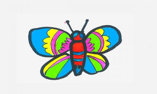 8一10岁儿童画图片 超简单简笔画蝴蝶的画法